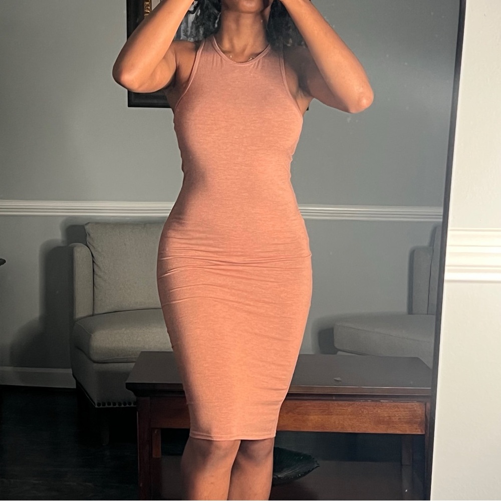 Peach Bodycon Dress